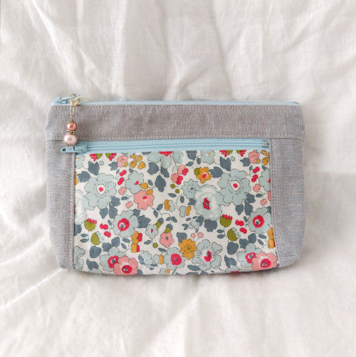 Devon Pouch - Grey Betsy with Grey Linen